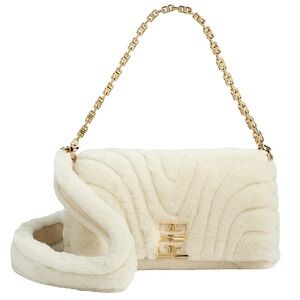 NEW🔥GIVENCHY Small 4G Quilted Genuine Shearling Crossbody Bag